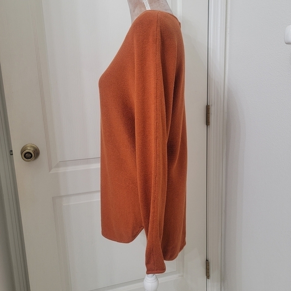 Michael Kors Sunset Orange (Rust) Long Sleeve Knit Sweater, NO SIZE TAG - Picture 2 of 9